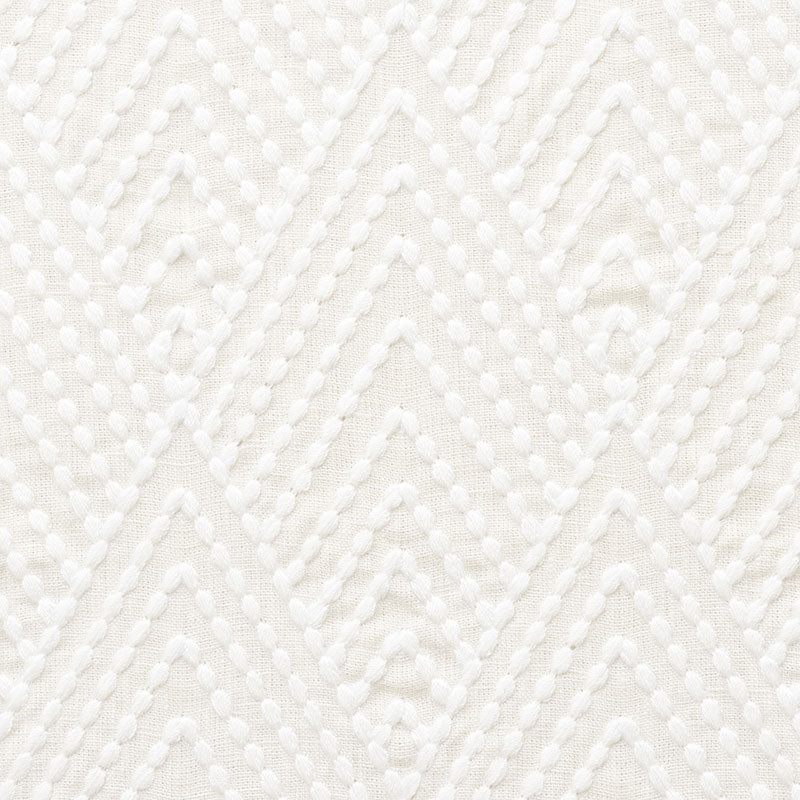 Schumacher Avila Embroidery Ivory Fabric 75373