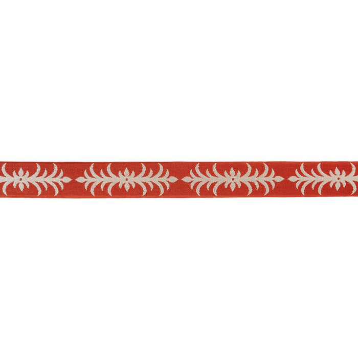 Schumacher Acanthus Tape Terracotta Trim Sample 75449
