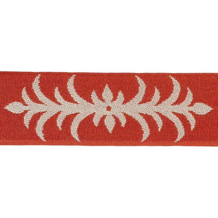 Schumacher Acanthus Tape Terracotta Trim Sample 75449
