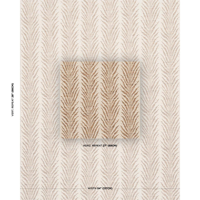 Schumacher Creeping Fern Mediterrean Spice Fabric Sample 75454