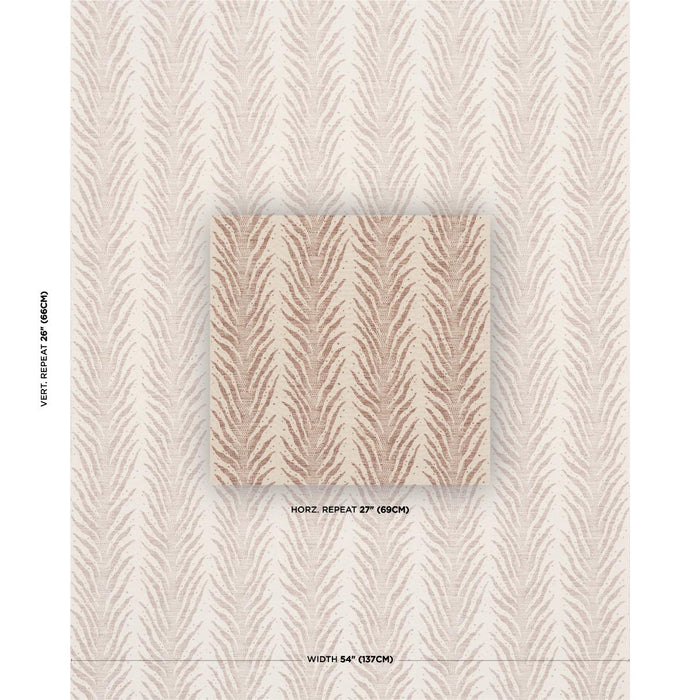 Schumacher Creeping Fern Biscuit Fabric Sample 75455