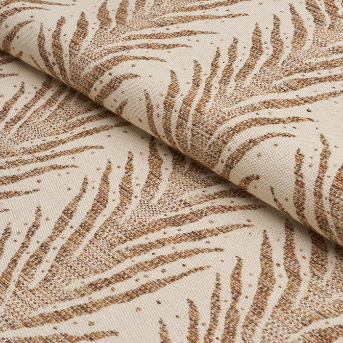 Schumacher Creeping Fern Biscuit Fabric Sample 75455