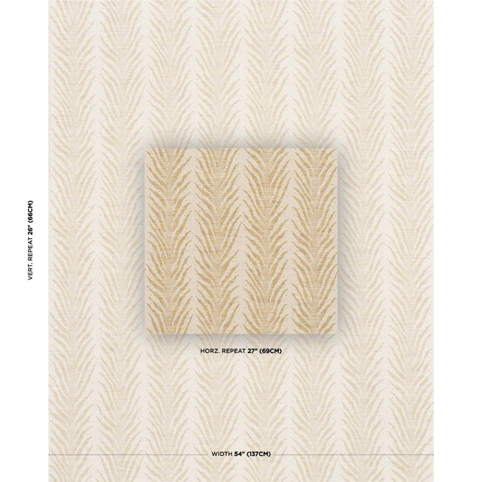 Schumacher Creeping Fern Mimosa Glow Fabric Sample 75456