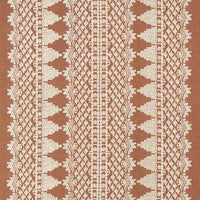 Schumacher Wentworth Embroidery Rust Fabric 75470