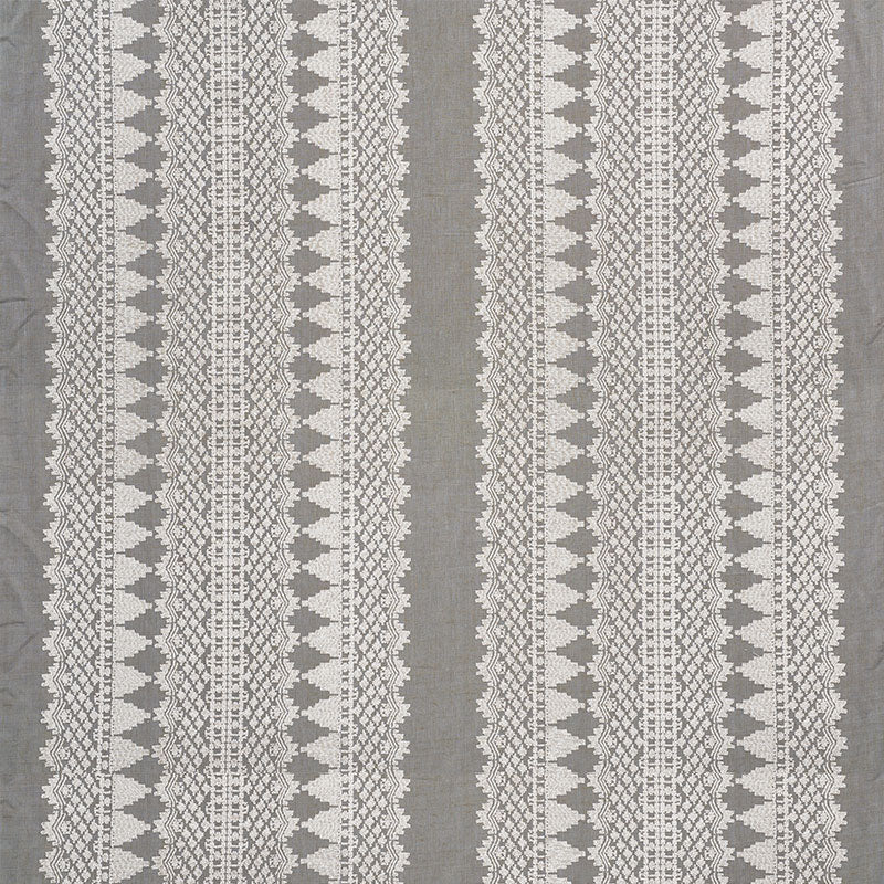 Schumacher Wentworth Embroidery Haze Fabric Sample 75471