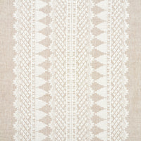 Schumacher Wentworth Embroidery Natural Fabric 75472