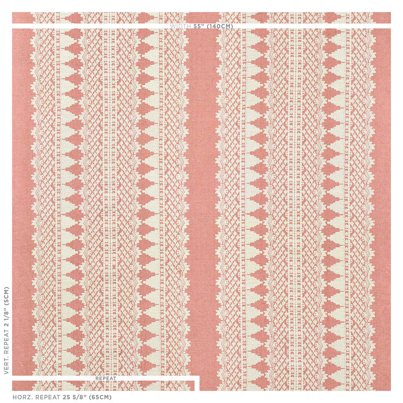 Schumacher Wentworth Embroidery Rose Fabric Sample 75473
