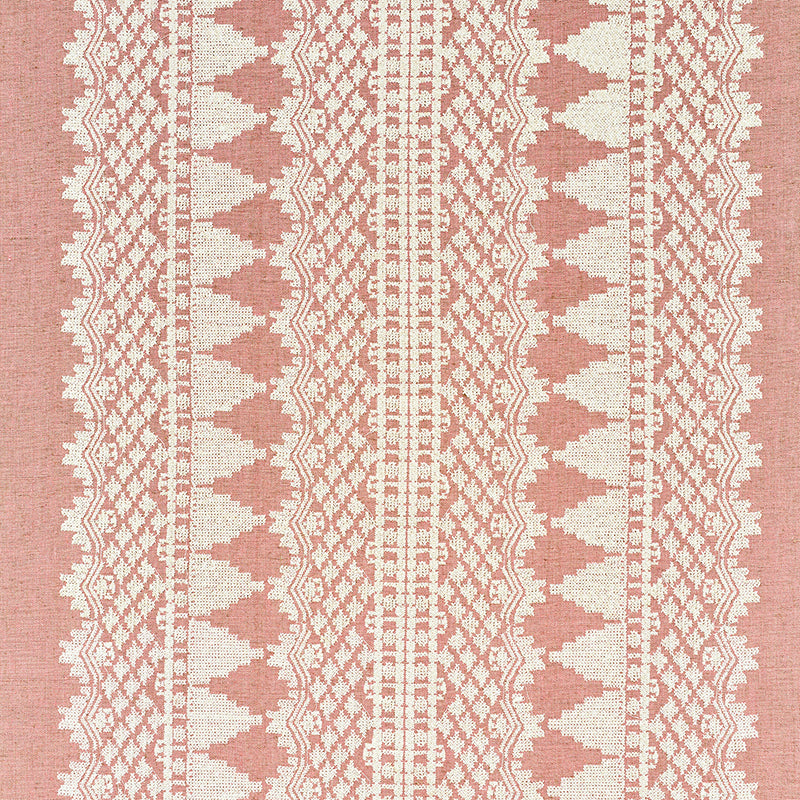 Schumacher Wentworth Embroidery Rose Fabric Sample 75473