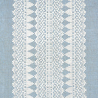 Schumacher Wentworth Embroidery Chambray Fabric 75475