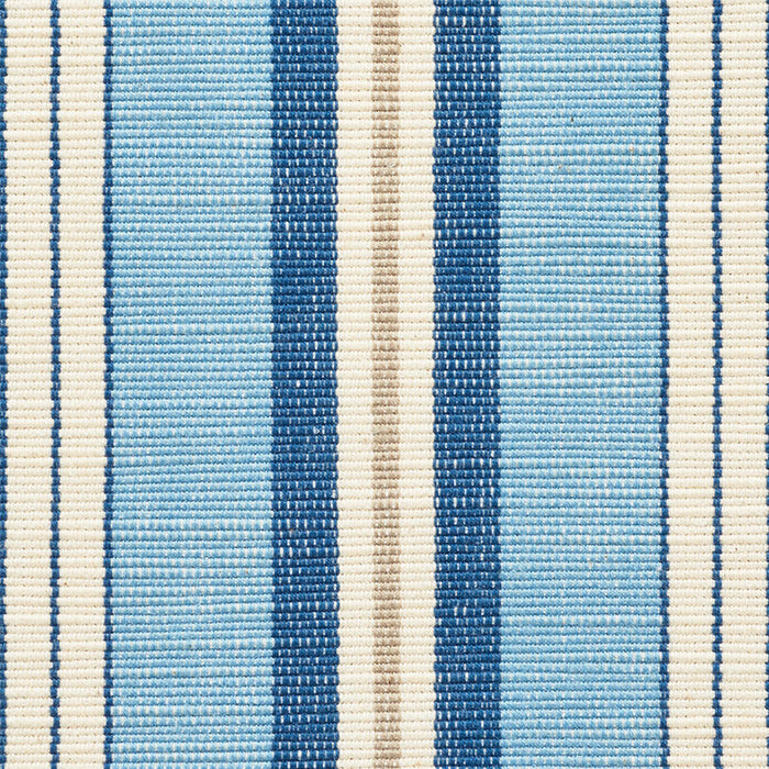Schumacher Lewis Stripe Blue Fabric 75503