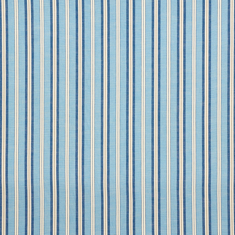 Schumacher Lewis Stripe Blue Fabric Sample 75503