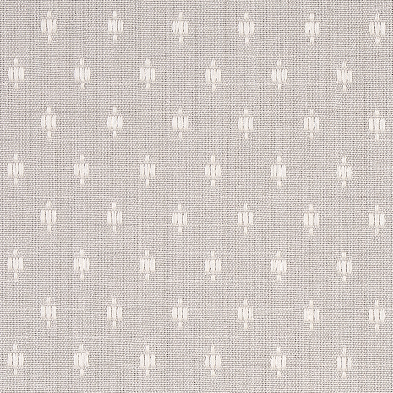 Schumacher Barlow Ivory On Grey Fabric Sample 75535