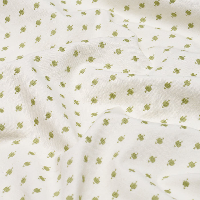Schumacher Tasmin Embroidery Natural Fabric Sample 85672