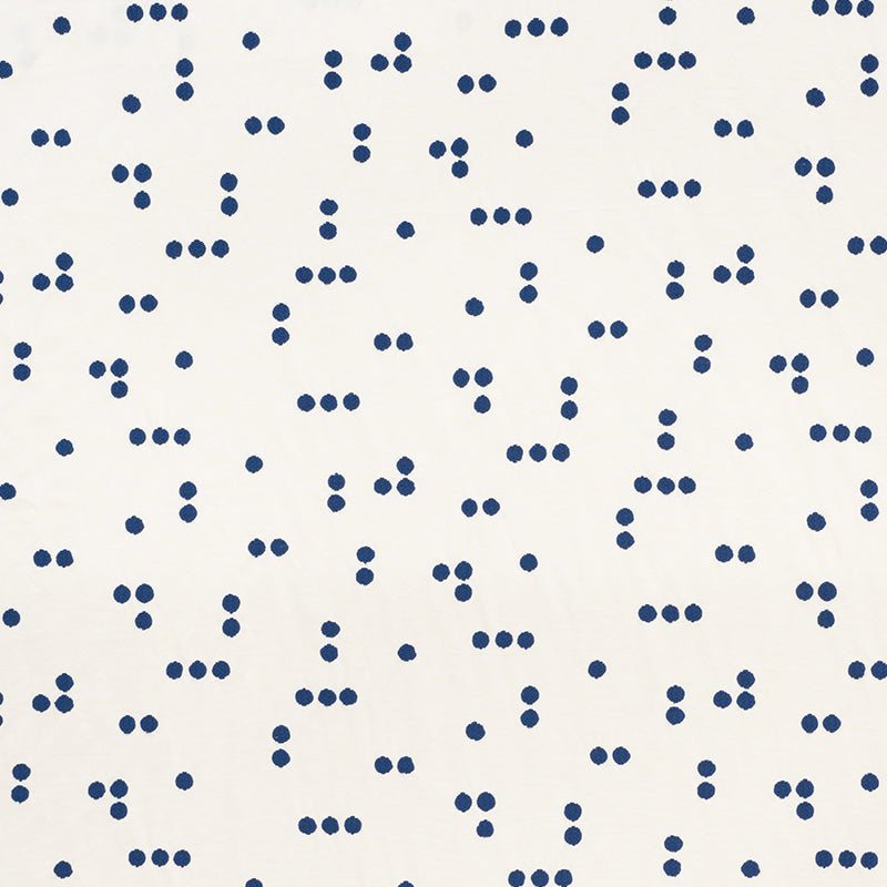 Schumacher Great Rock Embroidery Navy Fabric Sample 75630