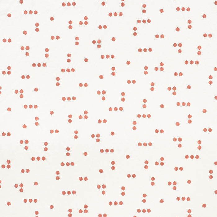 Schumacher Great Rock Embroidery Coral Fabric Sample 75631