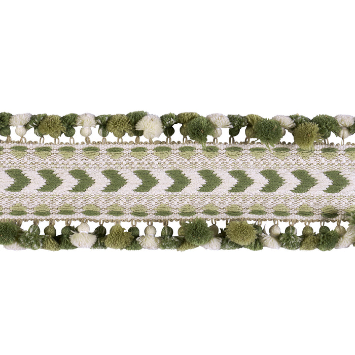 Schumacher Maracana Pom Tape Green Trim 75656