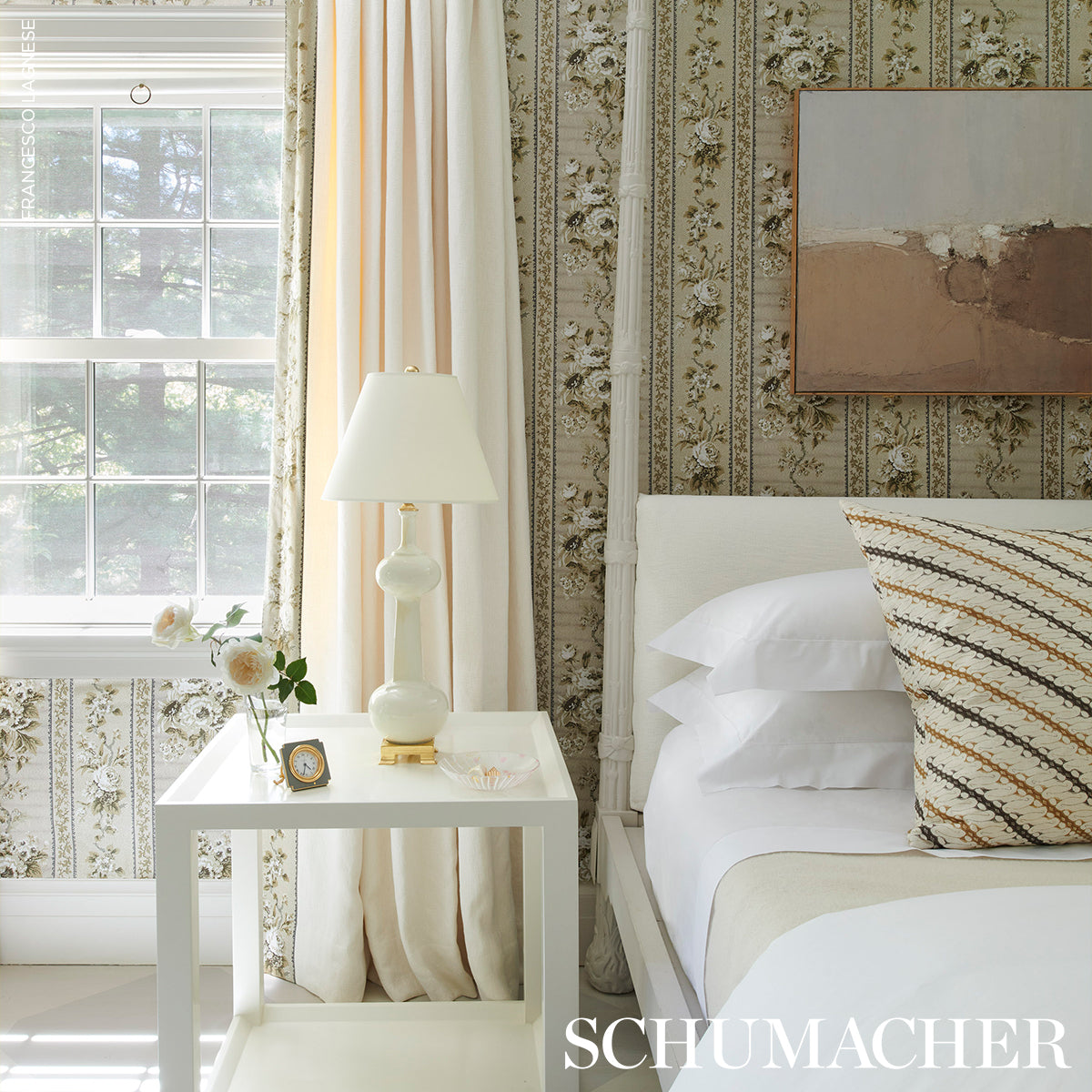 Schumacher Finn Heavyweight Linen Ivory Fabric 75670