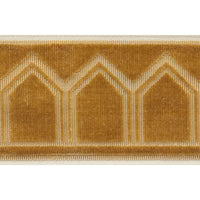Schumacher Vizier Velvet Tape Gold Trim 75734