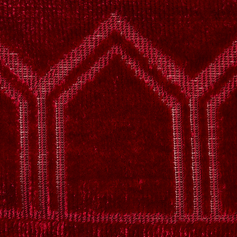 Schumacher Vizier Velvet Tape Ruby Trim 75735