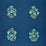 Schumacher Antalya Medallion Embroidery Aegean Fabric 75740