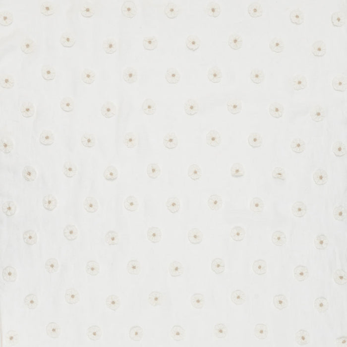Schumacher Button Flower Sheer Ivory Fabric Sample 75750