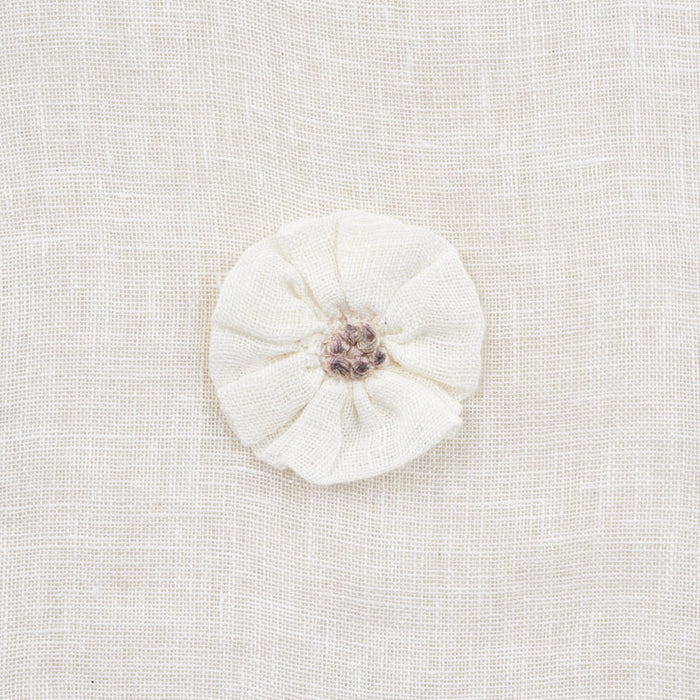 Schumacher Button Flower Sheer Ivory Fabric Sample 75750