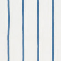 Schumacher Stripe Applique Sheer Blue Fabric 75760