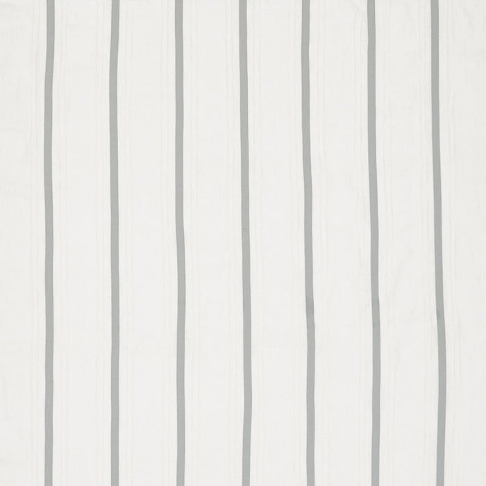 Schumacher Stripe Applique Sheer Grey Fabric 75761