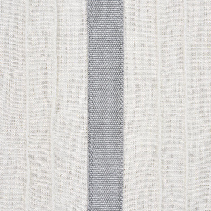 Schumacher Stripe Applique Sheer Grey Fabric 75761