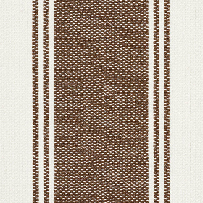Schumacher Rafe Stripe Berber Brown Fabric 75822