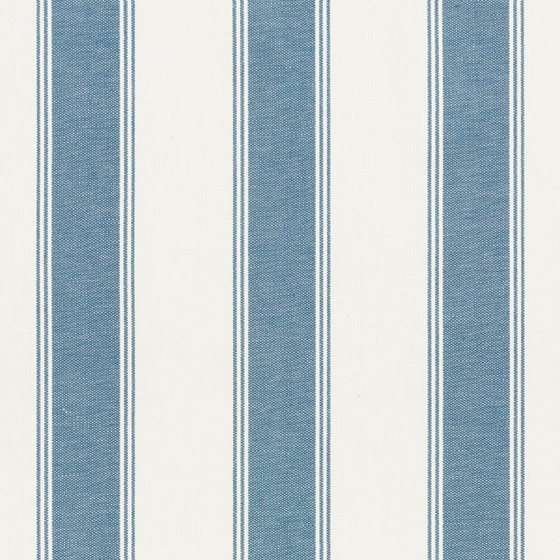 Schumacher Rafe Stripe Marine Fabric Sample 75823