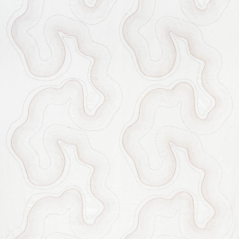 Schumacher Topo Beaded Sheer Blush Fabric Sample 75900