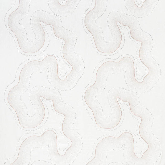 Schumacher Topo Beaded Sheer Blush Fabric 75900