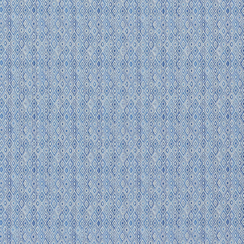 Schumacher Diamond Strie Indoor/Outdoor Blue Fabric 75921