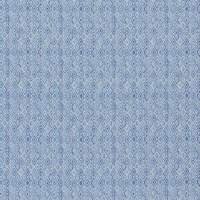 Schumacher Diamond Strie Indoor/Outdoor Blue Fabric Sample 75921