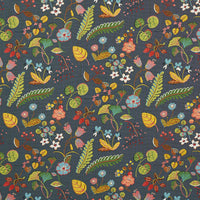 Schumacher Botanica Indoor/Outdoor Charcoal Fabric 75941