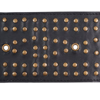 Schumacher Studded Leather Trim Black Trim 76092