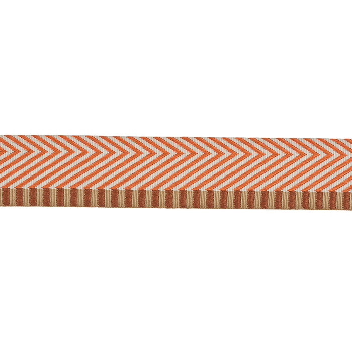 Schumacher Chevron Twill Tape Orange Trim Sample 76112