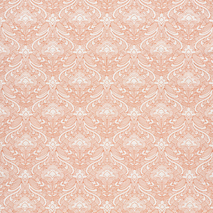 Schumacher Hendrix Embroidery Orange Fabric 76161