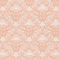 Schumacher Hendrix Embroidery Orange Fabric 76161