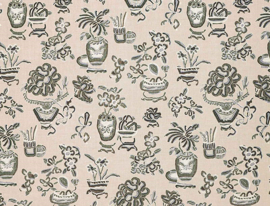Jim Thompson Kalong Vases Stone Fabric Sample JT013857003