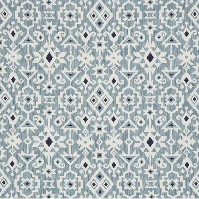 Schumacher Crusoe Ikat Sky Fabric Sample 76521