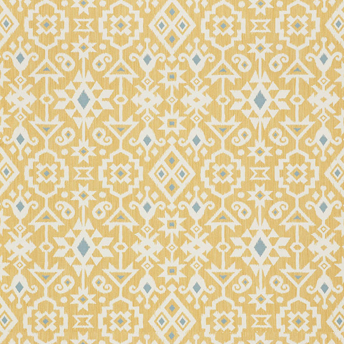 Schumacher Crusoe Ikat Yellow Fabric 76523