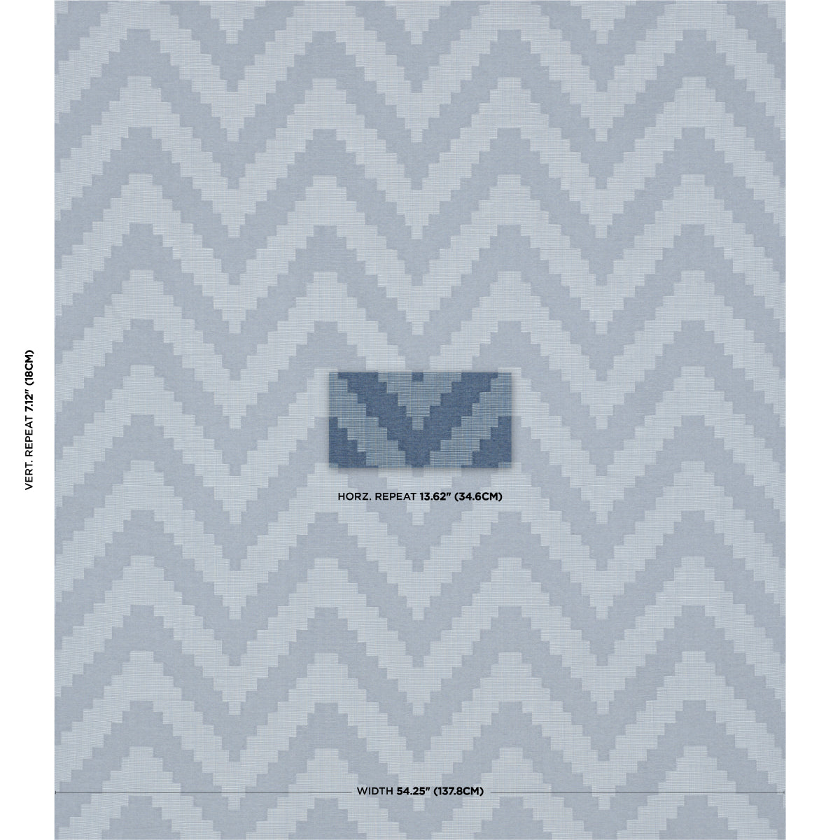 Schumacher Verne Indigo Fabric Sample 76532