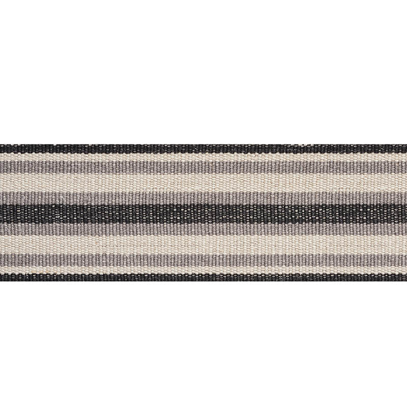 Schumacher Levant Tape Charcoal Trim Sample 76582