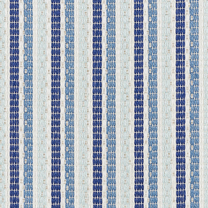 Schumacher Barbary Stripe Indoor/Outdoor Blue Fabric Sample 76641