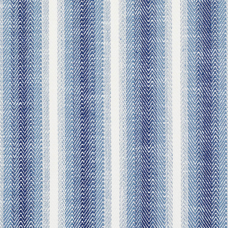 Schumacher Colada Stripe Indoor/Outdoor Blue Fabric 76660