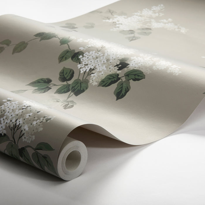 Schumacher Lilacs Grisaille Wallpaper Sample 7667