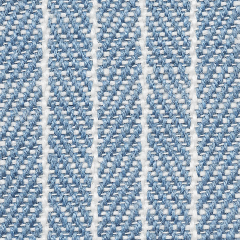 Schumacher Garter Stripe Indoor/Outdoor Sky Fabric 76671