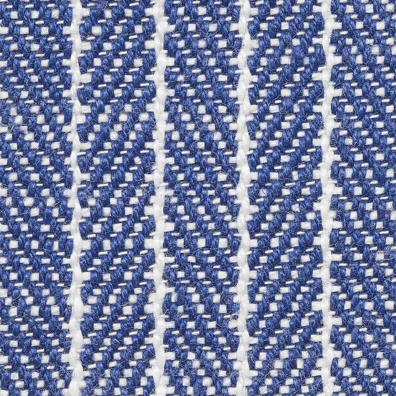 Schumacher Garter Stripe Indoor/Outdoor Blue Fabric 76672